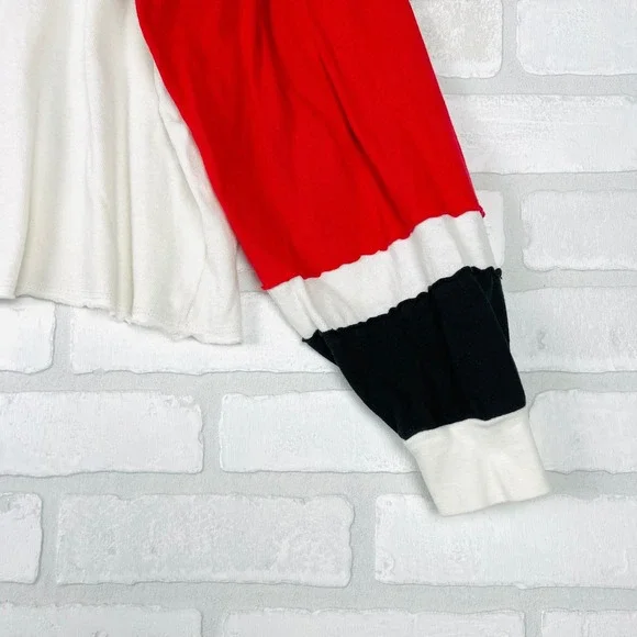 47 Brand Kansas City Chiefs Cropped Long Sleeve Colorblock Shirt Red White XL - Picture 10 of 16